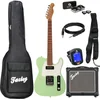 Image de Elektrische gitaarset - incl. tas, versterker, tuner - Fazley Tempest 90 - Groen