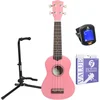 Image de Sopraan Ukulele - Complete Starterset - Voor Beginners - Linde Body - Incl. Tas, Tuner, Standaard & Extra Snaren - Naturel
