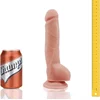 Image de Champs - Baldy Realistische Dildo zuignap en ruggengraat - Dual Density / soft touch / buigbaar - 23 cm - Anaal gebruik