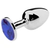 Image de Buttplug Aluminium Met Blauw Sierkristal