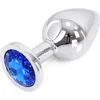 Image de Buttplug Aluminium Met Blauw Sierkristal
