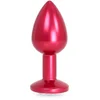 Image de Kiotos - Rode Aluminium Buttplug Met Wit Sierkristal