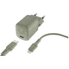 Image de Fresh 'n Rebel USB-C mini Snellader - Inclusief oplaadkabel voor iPhone (2m) - 20W PD - USB-C oplader - Compact en Veilig - Dried Green