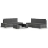 Image de vidaXL - 5-delige - Loungeset - poly - rattan - grijs