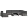 Image de vidaXL - 7-delige - Loungeset - poly - rattan - grijs