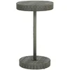 Image de vidaXL - Tuintafel - 60,5x106 - cm - poly - rattan - grijs