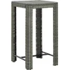 Image de vidaXL - Tuinbartafel - 60,5x60,5x110,5 - cm - poly - rattan - grijs
