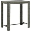 Image de vidaXL - Tuinbartafel - 100x60,5x110,5 - cm - poly - rattan - grijs
