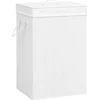 Image de vidaXL - Wasmand - met - 2 - vakken - 72 - L - bamboe - wit