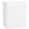 Image de vidaXL - Wasmand - met - 2 - vakken - 100 - L - bamboe - wit