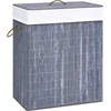 Image de vidaXL - Wasmand - met - 1 - vak - 83 - L - bamboe - grijs