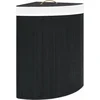 Image de vidaXL - Hoekwasmand - 60 - L - bamboe - zwart