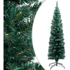 Image de vidaXL - Kunstkerstboom - met - standaard - smal - 150 - cm - PVC - groen