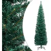 Image de vidaXL - Kunstkerstboom - met - standaard - smal - 240 - cm - PVC - groen