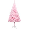 Image de vidaXL - Kunstkerstboom - met - standaard - 180 - cm - PVC - roze