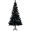 Image de vidaXL - Kunstkerstboom - met - standaard - 150 - cm - PVC - zwart