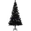 Image de vidaXL - Kunstkerstboom - met - standaard - 210 - cm - PVC - zwart