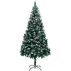 Image de vidaXL - Kunstkerstboom - met - dennenappels - en - witte - sneeuw - 240 - cm