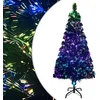 Image de vidaXL - Kunstkerstboom - met - standaard - 150 - cm - glasvezel - groen