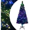 Image de vidaXL - Kunstkerstboom - met - standaard - 210 - cm - glasvezel - groen