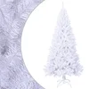 Image de vidaXL - Kunstkerstboom - met - dikke - takken - 180 - cm - PVC - wit