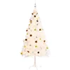Image de vidaXL - Kunstkerstboom - met - verlichting - en - kerstballen - 180 - cm - wit