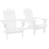 Image de vidaXL - Tuinstoelen - Adirondack - met - tafeltje - massief - vurenhout - wit