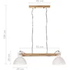 Image de vidaXL Hanglamp industrieel 25 W E27 109 cm wit
