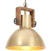 Image de vidaXL Hanglamp industrieel rond 25 W E27 30 cm messingkleurig