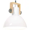 Image de vidaXL Hanglamp industrieel rond 25 W E27 30 cm wit