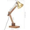 Image de vidaXL Bureaulamp industrieel rond E27 58x18x90 cm messingkleurig