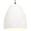 Image de vidaXL Hanglamp industrieel rond 25 W E27 42 cm wit