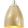 Image de vidaXL Hanglamp industrieel rond 25 W E27 32 cm messingkleurig