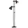 Image de vidaXL Vloerlamp met 2 lampenkappen E27 gietijzer zwart