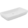 Image de vidaXL - Wastafel - rechthoekig - 71x38 - cm - keramiek - matwit