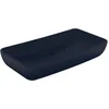 Image de vidaXL - Wastafel - rechthoekig - 71x38 - cm - keramiek - mat - donkerblauw