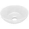 Image de vidaXL - Wastafel - rond - keramiek - matwit