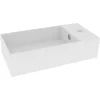 Image de vidaXL - Wastafel - met - overloop - keramiek - matwit
