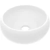 Image de vidaXL - Wastafel - rond - 40x15 - cm - keramiek - matwit