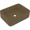 Image de vidaXL - Wastafel - 41x30x12 - cm - keramiek - matcrème
