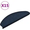 Image de vidaXL - Trapmatten - zelfklevend - 15 - stuks - 65x21x4 - cm - marineblauw - halfrond - groot