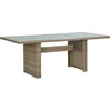 Image de vidaXL - Tuintafel - 200x100x74 - cm - glas - en - poly - rattan - bruin
