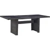 Image de vidaXL - Tuintafel - 200x100x74 - cm - glas - en - poly - rattan - zwart