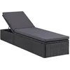 Image de vidaXL - Ligbed - poly - rattan - zwart - en - donkergrijs
