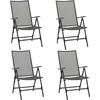 Image de vidaXL - Klapstoelen - mesh - 4 - st - staal - antraciet