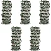 Image de vidaXL - Tuinlatwerk - 5 - st - met - kunstbladeren - 180x30 - cm - wilg