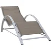 Image de vidaXL - Ligbed - textileen - en - aluminium - taupe