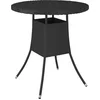 Image de vidaXL - Tuintafel - 70x70x73 - cm - poly - rattan - zwart