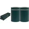 Image de vidaXL - Tuinschermen - 4 - st - 35x0,19 - m - PVC - matgroen