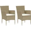 Image de vidaXL - Tuinstoelen - 2 - st - poly - rattan - beige